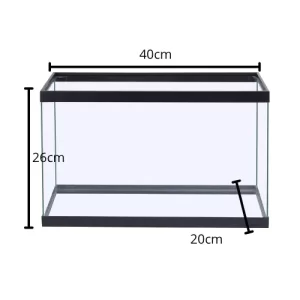 Pecera mediana (40cm largo X 26cm alto X 20cm ancho)