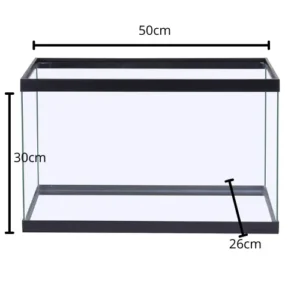 Pecera grande (50cm largo X 30cm alto X 26cm ancho)