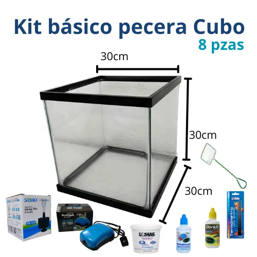 Kit básico Pecera Cubo