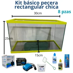 Kit básico Pecera rectangular chica