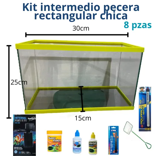Kit Intermedio Pecera rectangular chica