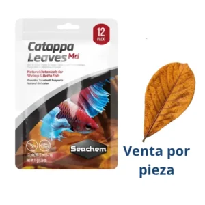 Hoja de almendro para betta marca Seachem (1 Pza)